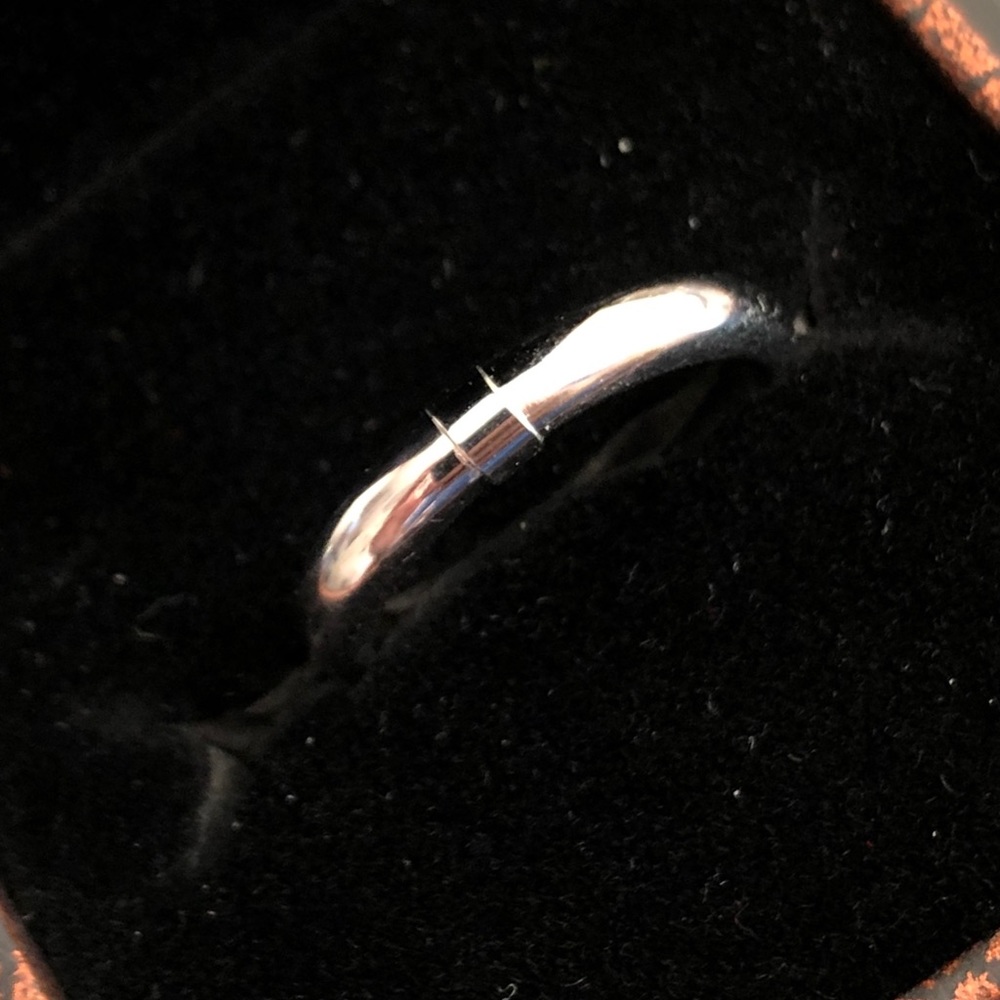 14k Solid White Gold Accent Ring - image 3